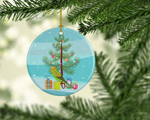 Load image into Gallery viewer, Budgerigar Merry Christmas Ornament - Round Ceramic Ornament – Artist-Designed Keepsake Decoration