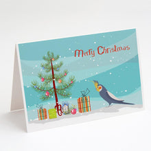 Load image into Gallery viewer, Cockatiel Merry Christmas Greeting Cards -  Blank Note Cards – 8-Pack of Artist-Designed Cards with Envelopes