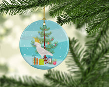 Load image into Gallery viewer, Cockatoo Merry Christmas Ornament - Round Ceramic Ornament – Artist-Designed Keepsake Decoration