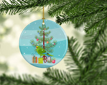 Load image into Gallery viewer, New Zealand Parakeet Merry Christmas Ornament - Round Ceramic Ornament – Artist-Designed Keepsake Decoration