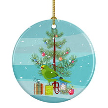 Load image into Gallery viewer, New Zealand Parakeet Merry Christmas Ornament - Round Ceramic Ornament – Artist-Designed Keepsake Decoration