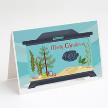 Load image into Gallery viewer, Emperor Angelfish Merry Christmas Greeting Cards -  Blank Note Cards – 8-Pack of Artist-Designed Cards with Envelopes