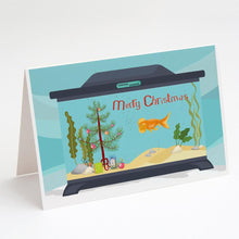 Load image into Gallery viewer, Bubble Eyed Goldfish Merry Christmas Greeting Cards -  Blank Note Cards – 8-Pack of Artist-Designed Cards with Envelopes