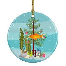 Load image into Gallery viewer, Goldfish Common Merry Christmas Ornament - Round Ceramic Ornament – Artist-Designed Keepsake Decoration