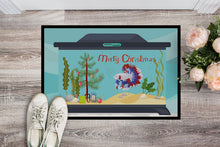 Load image into Gallery viewer, Comb Tail Betta Merry Christmas Doormat - 24x36 Decorative Floor Mat – Indoor/Outdoor Rug with Artistic Flair CK4522JMAT
