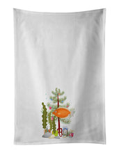 Load image into Gallery viewer, Kissing Gourami Merry Christmas White Kitchen Towel Set of 2
