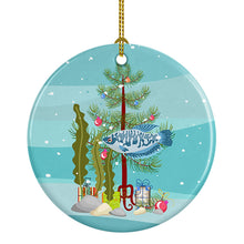 Load image into Gallery viewer, Opaline Gourami Merry Christmas Ornament - Round Ceramic Ornament – Artist-Designed Keepsake Decoration