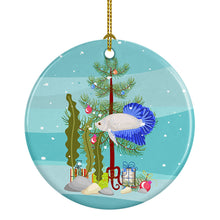 Load image into Gallery viewer, Plakat Betta Merry Christmas Ornament - Round Ceramic Ornament – Artist-Designed Keepsake Decoration