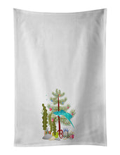 Load image into Gallery viewer, Sword Tail Guppy Merry Christmas White Kitchen Towel Set of 2