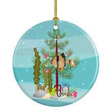 Load image into Gallery viewer, Tiger Barb Merry Christmas Ornament - Round Ceramic Ornament – Artist-Designed Keepsake Decoration