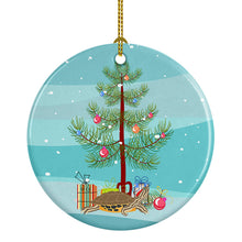 Load image into Gallery viewer, Pond Slider Turtle Merry Christmas Ornament - Round Ceramic Ornament – Artist-Designed Keepsake Decoration