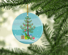 Load image into Gallery viewer, Iguana Merry Christmas Ornament - Round Ceramic Ornament – Artist-Designed Keepsake Decoration