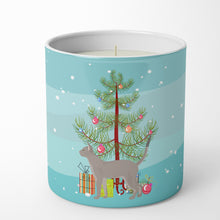 Load image into Gallery viewer, Blue Abyssinian Cat Merry Christmas 10 oz Decorative Soy Candle