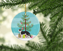Load image into Gallery viewer, Bicolour Aegean Cat Merry Christmas Ornament - Round Ceramic Ornament – Artist-Designed Keepsake Decoration