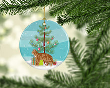 Load image into Gallery viewer, American Wirehair #2 Cat Merry Christmas Ornament - Round Ceramic Ornament – Artist-Designed Keepsake Decoration