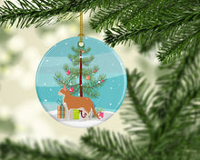 Load image into Gallery viewer, Aphrodite Giant #2 Cat Merry Christmas Ornament - Round Ceramic Ornament – Artist-Designed Keepsake Decoration