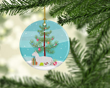 Load image into Gallery viewer, Bambino #2 Cat Merry Christmas Ornament - Round Ceramic Ornament – Artist-Designed Keepsake Decoration