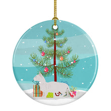 Load image into Gallery viewer, Bambino #2 Cat Merry Christmas Ornament - Round Ceramic Ornament – Artist-Designed Keepsake Decoration