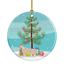 Load image into Gallery viewer, Bengal #1 Cat Merry Christmas Ornament - Round Ceramic Ornament – Artist-Designed Keepsake Decoration