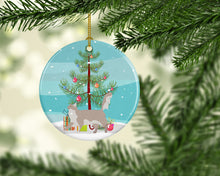 Load image into Gallery viewer, Chantilly Tiffany Cat Merry Christmas Ornament - Round Ceramic Ornament – Artist-Designed Keepsake Decoration