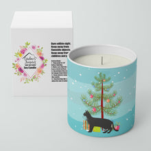 Load image into Gallery viewer, Chausie Black Cat Merry Christmas 10 oz Decorative Soy Candle