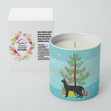 Load image into Gallery viewer, Black Cornish Rex Cat Merry Christmas 10 oz Decorative Soy Candle