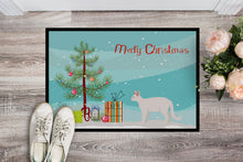 Load image into Gallery viewer, White Devon Rex Cat Merry Christmas Doormat - 24x36 Decorative Floor Mat – Indoor/Outdoor Rug with Artistic Flair CK4602JMAT