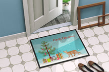 Load image into Gallery viewer, Devon Rex #3 Cat Merry Christmas Doormat - 18x27 Decorative Floor Mat – Indoor/Outdoor Rug with Artistic Flair CK4603MAT