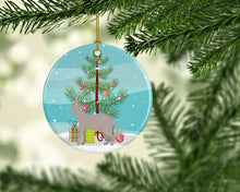 Load image into Gallery viewer, Don Sphynx Cat Merry Christmas Ornament - Round Ceramic Ornament – Artist-Designed Keepsake Decoration