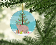 Load image into Gallery viewer, Don Sphynx #3 Cat Merry Christmas Ornament - Round Ceramic Ornament – Artist-Designed Keepsake Decoration