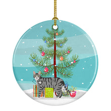 Load image into Gallery viewer, Dragon Li #1 Cat Merry Christmas Ornament - Round Ceramic Ornament – Artist-Designed Keepsake Decoration