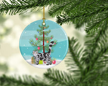 Load image into Gallery viewer, Foldex Exotic Fold #1 Cat Merry Christmas Ornament - Round Ceramic Ornament – Artist-Designed Keepsake Decoration