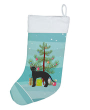 Load image into Gallery viewer, Black German Rex Cat Merry Christmas Christmas Stocking