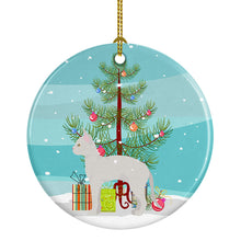 Load image into Gallery viewer, German Rex #3 Cat Merry Christmas Ornament - Round Ceramic Ornament – Artist-Designed Keepsake Decoration