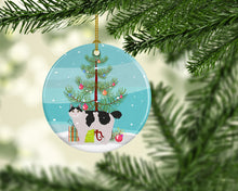 Load image into Gallery viewer, Kurilian Bobtail #2 Cat Merry Christmas Ornament - Round Ceramic Ornament – Artist-Designed Keepsake Decoration