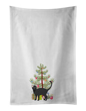 Load image into Gallery viewer, Malayan #2 Cat Merry Christmas White Kitchen Towel Set of 2