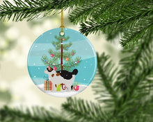 Load image into Gallery viewer, Manx #3 Cat Merry Christmas Ornament - Round Ceramic Ornament – Artist-Designed Keepsake Decoration