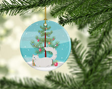 Load image into Gallery viewer, Napoleon #1 Cat Merry Christmas Ornament - Round Ceramic Ornament – Artist-Designed Keepsake Decoration
