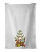 Load image into Gallery viewer, Ocicat Cat Merry Christmas White Kitchen Towel Set of 2