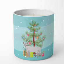 Load image into Gallery viewer, Ojos Azules Cat Merry Christmas 10 oz Decorative Soy Candle