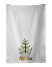 Load image into Gallery viewer, Ojos Azules Cat Merry Christmas White Kitchen Towel Set of 2