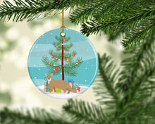 Load image into Gallery viewer, Oriental Longhair #2 Cat Merry Christmas Ornament - Round Ceramic Ornament – Artist-Designed Keepsake Decoration