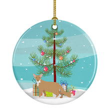 Load image into Gallery viewer, Oriental Longhair #2 Cat Merry Christmas Ornament - Round Ceramic Ornament – Artist-Designed Keepsake Decoration