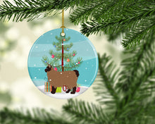 Load image into Gallery viewer, Owyhee Bob #2 Cat Merry Christmas Ornament - Round Ceramic Ornament – Artist-Designed Keepsake Decoration