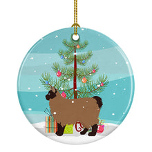 Load image into Gallery viewer, Owyhee Bob #2 Cat Merry Christmas Ornament - Round Ceramic Ornament – Artist-Designed Keepsake Decoration