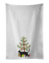Load image into Gallery viewer, Pantherette Cat Merry Christmas White Kitchen Towel Set of 2