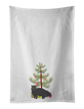 Load image into Gallery viewer, Black Persian Traditional Cat Merry Christmas White Kitchen Towel Set of 2