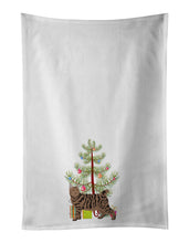 Load image into Gallery viewer, Pixie Bob #3 Cat Merry Christmas White Kitchen Towel Set of 2