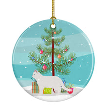 Load image into Gallery viewer, Poodle Cat #2 Cat Merry Christmas Ornament - Round Ceramic Ornament – Artist-Designed Keepsake Decoration