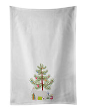 Load image into Gallery viewer, Poodle Cat #2 Cat Merry Christmas White Kitchen Towel Set of 2